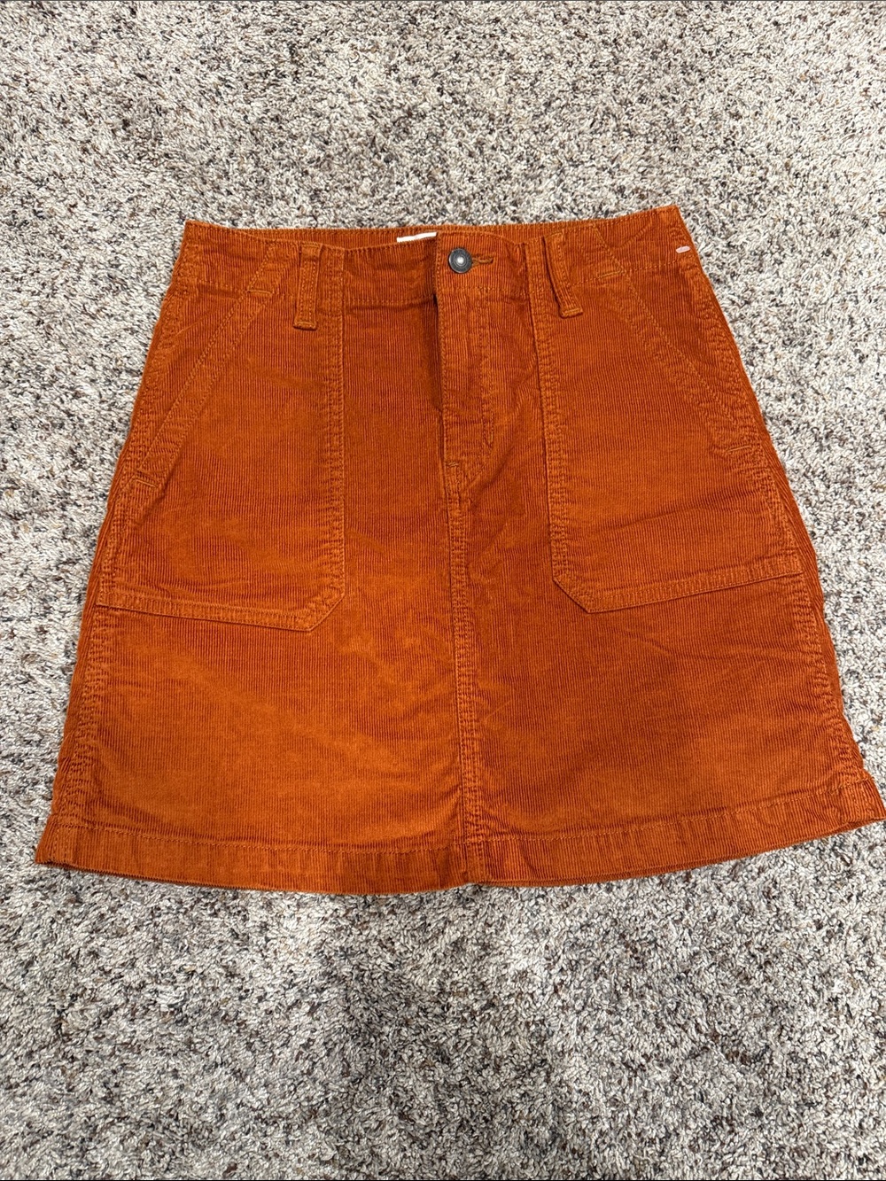 Old Navy Orange Corduroy Mini Skirt